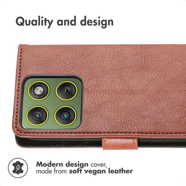 imoshion Étui de télephone portefeuille de luxe Motorola Edge 70 - Marron