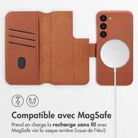 Accezz Étui de télephone portefeuille en cuir 2-en-1 avec MagSafe Samsung Galaxy S23 - Sienna Brown