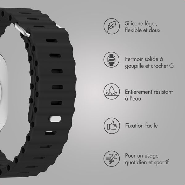 Accezz Bracelet Ocean Apple Watch | 44/45/46/49 mm - Noir