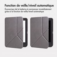 imoshion Étui de liseuse portefeuille Pliable Kobo Clara Colour / BW - Gris