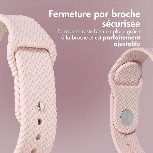 imoshion Bracelet tressé en silicone Apple Watch | 38/40/41/42 mm - Rose