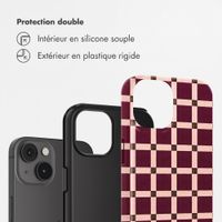 Selencia Coque arrière Vivid Apple iPhone 14 - Check This Burgundy