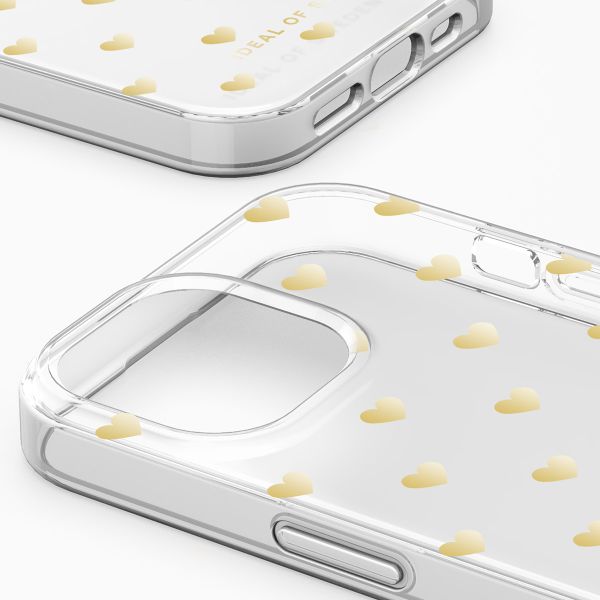 iDeal of Sweden Coque Clear MagSafe Apple iPhone 15 - Golden Hearts