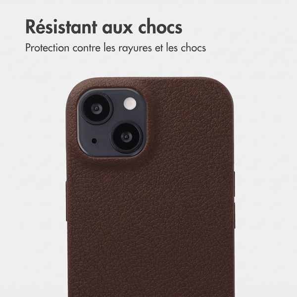 imoshion Coque arrière Texture Apple iPhone 14 / 13 - Marron foncé