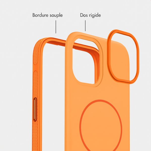 imoshion Coque arrière Color avec Thin MagSafe Ring Apple iPhone 15 - Orange