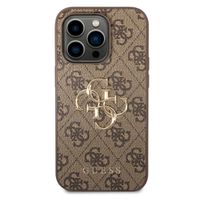 Guess Coque 4G Metal Logo Backcover Apple iPhone 15 Pro Max - Marron