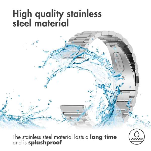 imoshion Bracelet en acier Fitbit Versa 4 / 3 / Sense (2) - Argent