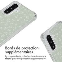 imoshion Coque Design avec cordon Samsung Galaxy A26 - Smoke Green Flowers
