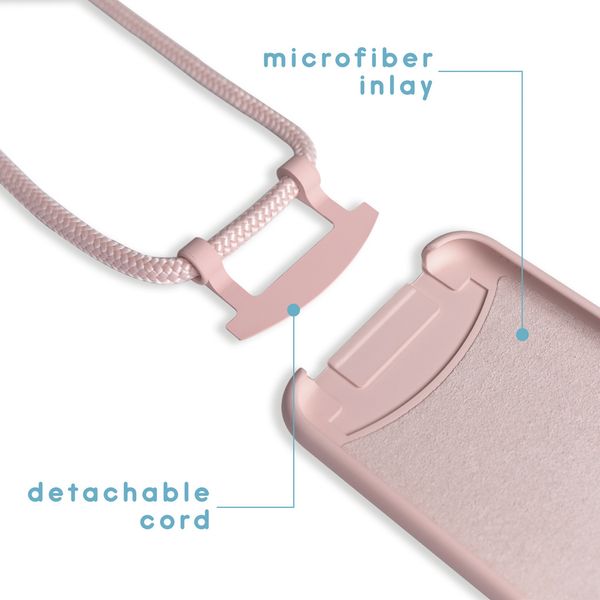 imoshion Coque de couleur avec cordon amovible Apple iPhone 12 (Pro) - Rose