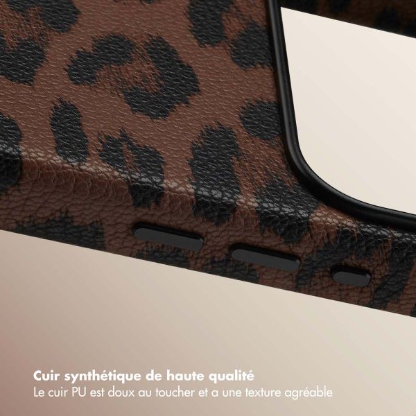 Selencia Coque Sabi imprimé panthère avec MagSafe Apple iPhone 17 Pro - Mocha Brown