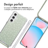 imoshion Coque Design avec cordon Samsung Galaxy S24 FE - Smoke Green Flowers