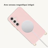 Selencia Coque arrière Rivièra avec MagSafe avec crochets amovibles Samsung Galaxy S24 FE - Sorbet Pink