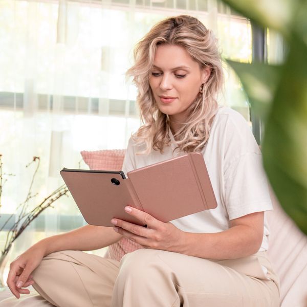 imoshion Étui de liseuse portefeuille Slim Hard Kobo Libra Colour - Rose Doré