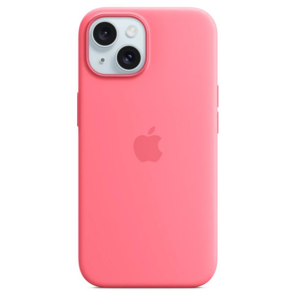 Apple Coque en silicone MagSafe Apple iPhone 15 - Rose