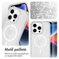 imoshion Coque Pailletée avec MagSafe Apple iPhone 14 Pro - Paillettes Transparent