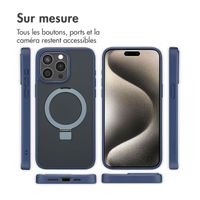 Accezz Coque Ring Stand avec MagSafe Apple iPhone 15 Pro Max - Bleu