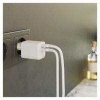 Zens Chargeur compact 2x USB-C 100W - Adaptateur secteur - Blanc