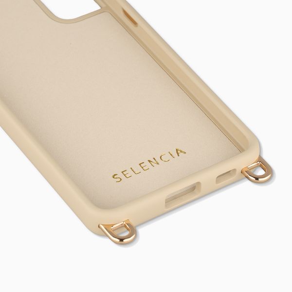 Selencia Coque arrière Rivièra avec MagSafe avec crochets amovibles Samsung Galaxy S23 FE - Milky Latte