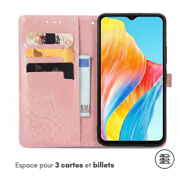 imoshion Etui de télephone Mandala Oppo A18 / Oppo A38 - Rose Doré