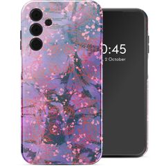 Selencia Coque arrière Vivid Samsung Galaxy A15 (5G) - Fresh Paint Flower Orange