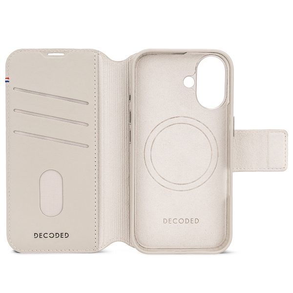 Decoded Portefeuille détachable 2 en 1 en cuir MagSafe Apple iPhone 16 - Clay