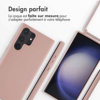 imoshion Coque en silicone avec cordon Samsung Galaxy S23 Ultra - Sand Pink