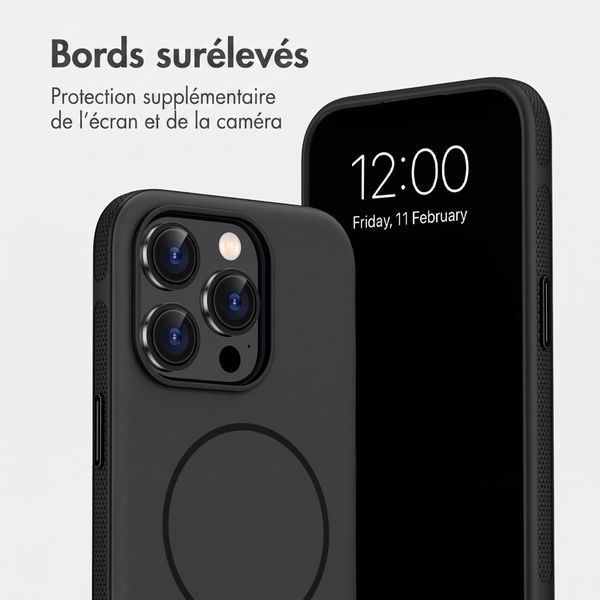 imoshion Coque arrière Color avec Thin MagSafe Ring Apple iPhone 15 Pro - Noir
