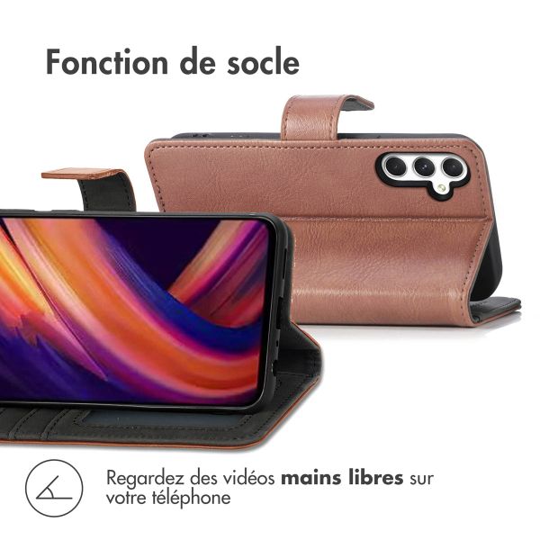 imoshion Étui de télephone portefeuille de luxe Samsung Galaxy A25 (5G) - Marron