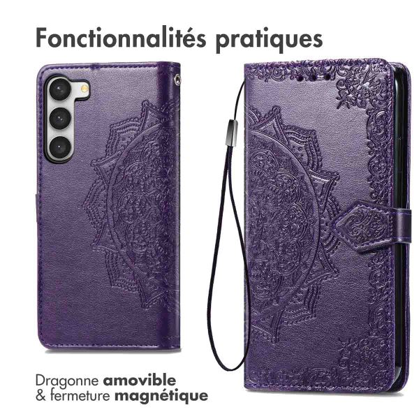 imoshion Etui de télephone Mandala Samsung Galaxy S23 Plus - Violet