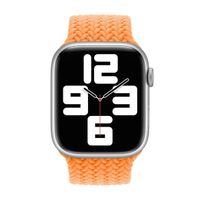 Apple Bracelet Solo tressé Apple Watch | 38/40/41/42 mm - Taille 4 - Bright Orange