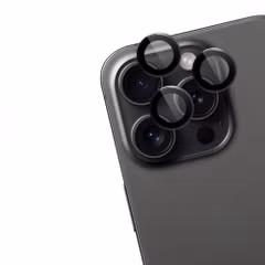 imoshion Lot de 2 protections d'objectif de caméra Apple iPhone 15 Pro / 15 Pro Max - Black Titanium
