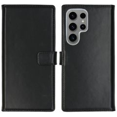 Selencia Étui portefeuille en cuir véritable Samsung Galaxy S24 Ultra - Noir