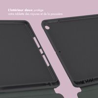 Selencia Coque tablette Vivid Apple iPad 9 (2021) 10.2 pouces / iPad 8 (2020) 10.2 pouces / iPad 7 (2019) 10.2 pouces - Marble Plum