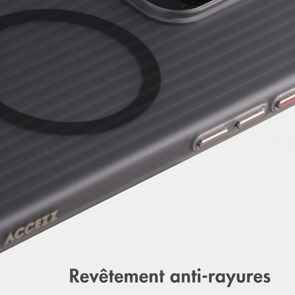 Accezz Coque arrière Lite avec MagSafe | Fluted | Apple iPhone 16 Pro - Gris