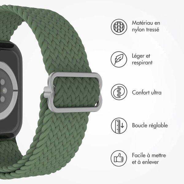 imoshion Bracelet nylon tissé Apple Watch | 44/45/46/49 mm - Vert