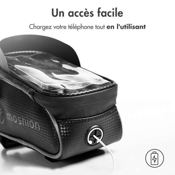 imoshion Support de téléphone pour vélo avec pochette - Cadre de vélo - Universel - Noir