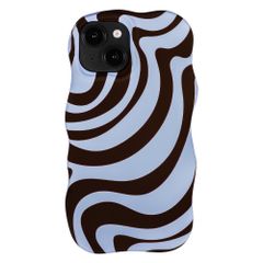 Selencia Coque arrière Vivid Wavy avec MagSafe Apple iPhone 14 / 13 - Dream Swirl Chocolate