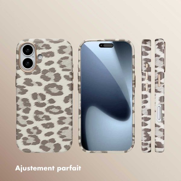 Selencia Coque Sabi imprimé panthère avec MagSafe Apple iPhone 17 - Soft Ivory