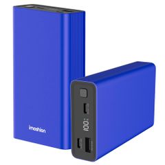 imoshion Ultra Series Aluminium Batterie externe 20.000 mAh - Charge rapide jusqu'à 33 watts - Cobalt Blue