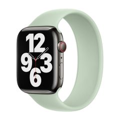 Apple Bracelet Boucle unique en Silicone Apple Watch | 44/45/46/49 mm - Taille 12 - Mineral Green