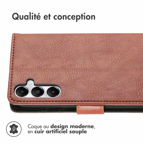 imoshion Étui de télephone portefeuille de luxe Samsung Galaxy S25 / S24 - Marron