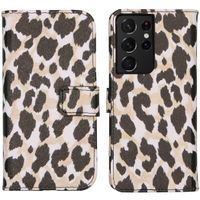 imoshion Design Softcase Bookcase Samsung Galaxy S21 Ultra - Golden Leopard