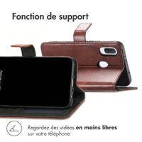 imoshion Étui de télephone portefeuille de luxe Samsung Galaxy A20e - Marron foncé