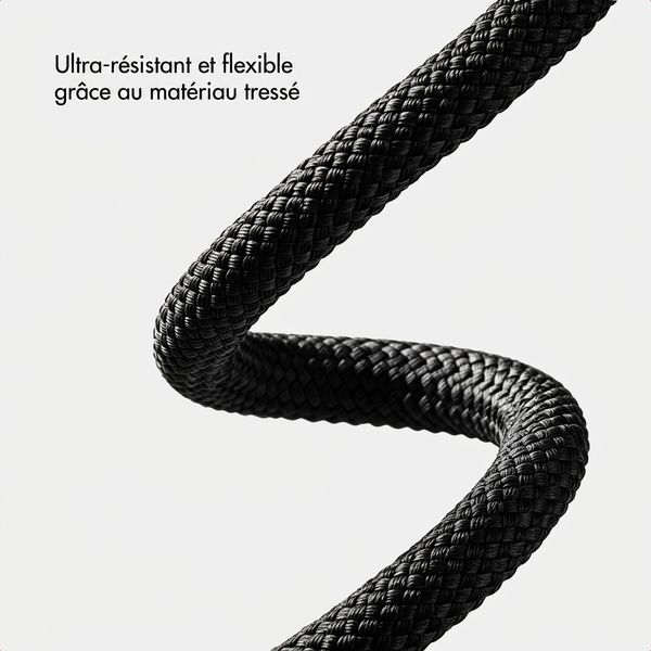 imoshion Câble USB-C vers USB-C Tressé 100 W - 2 mètres - Noir