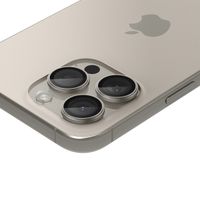 Spigen Optik Pro EZ Fit Lens Protector - Protection d'objectif de caméra (lot de 2) Apple iPhone 16 Pro (Max) / 15 Pro (Max) - Natural Titanium