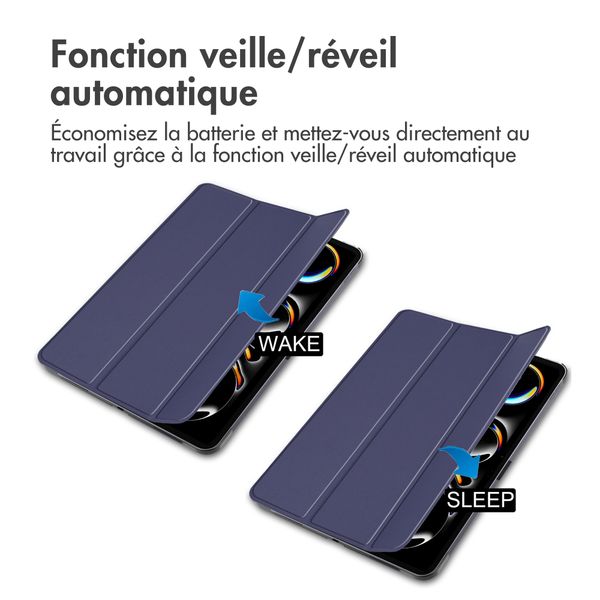 imoshion Coque tablette Trifold Apple iPad Pro 11 (2025) M5 / (2024) M4 - Bleu foncé