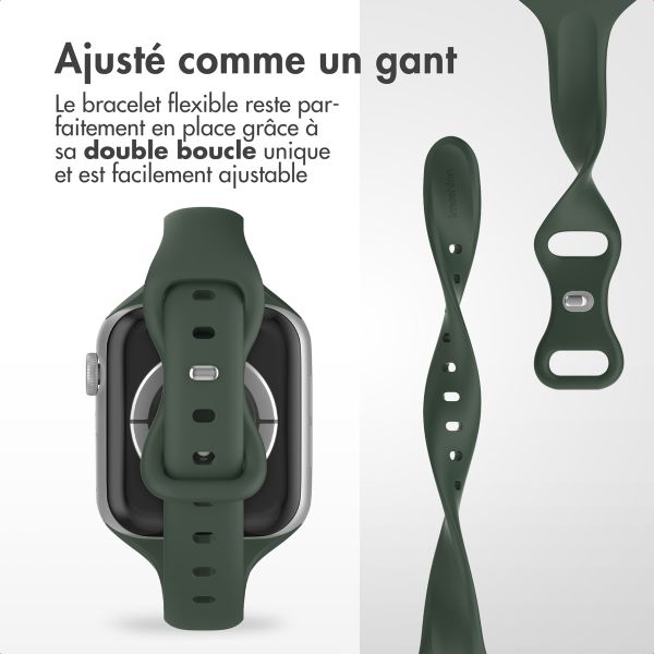 imoshion Bracelet slim en silicone Apple Watch | 44/45/46/49 mm - Olive Green