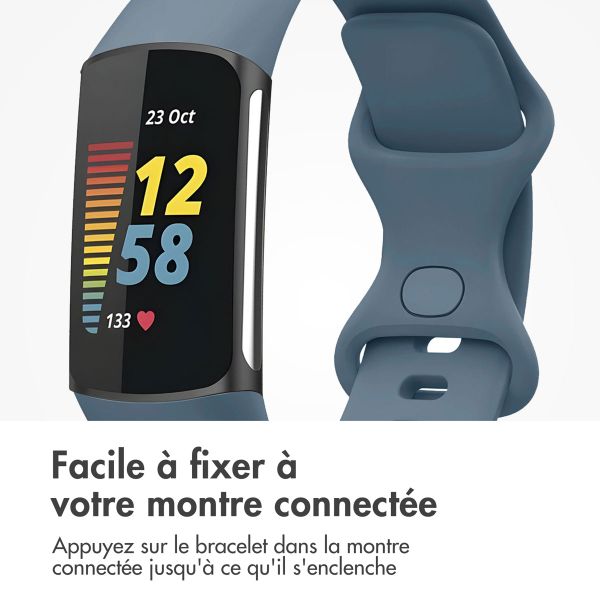 imoshion Bracelet silicone Fitbit Charge 5 / 6 - L - Official Blue