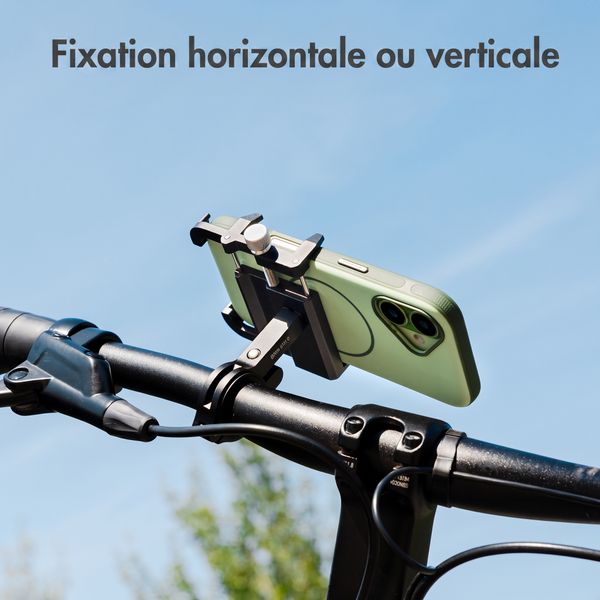 imoshion Support de téléphone en aluminium pour vélo - Léger - Universel - Noir