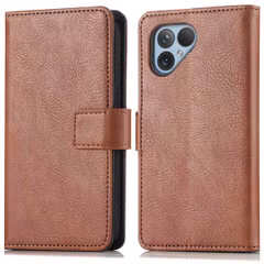 imoshion Étui de télephone portefeuille de luxe Fairphone 5 - Marron
